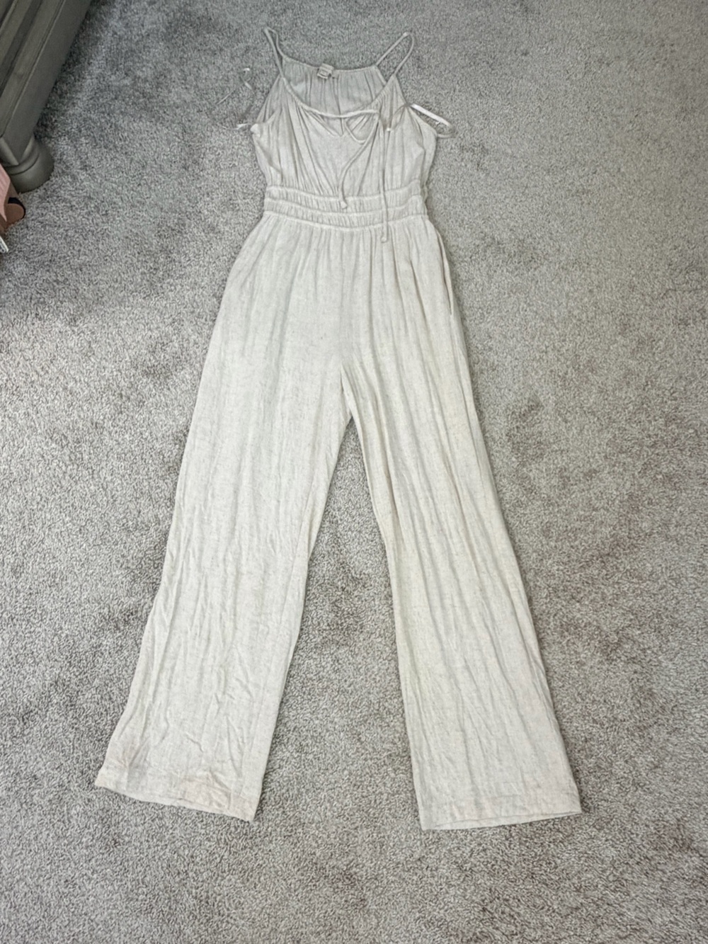 Monteau Cream Wide-Leg Knit Pants Medium